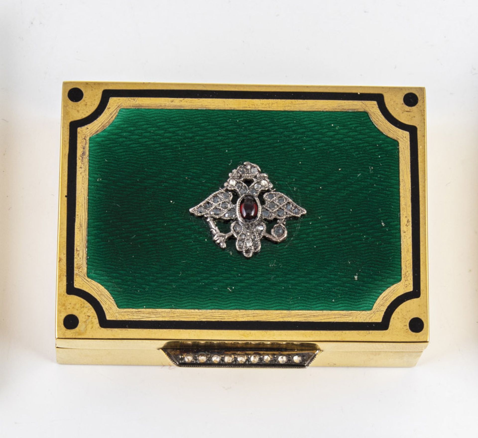 Guilloche enamel box