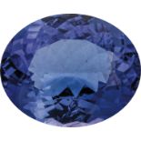 Ungefasster Tansanit Oval facettierter, blauer Tansanit 3,690 ct. 11x9 mm.