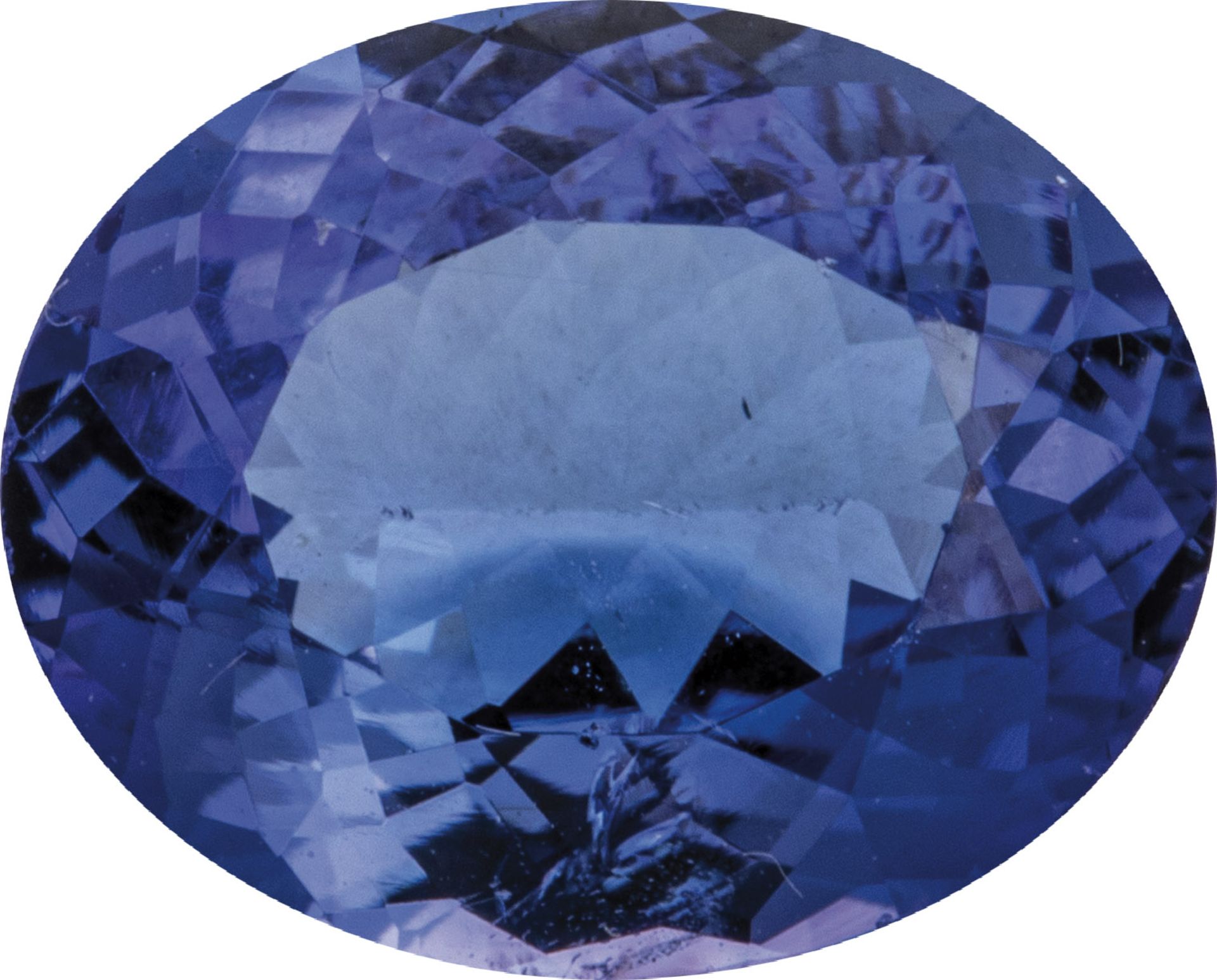 Ungefasster Tansanit Oval facettierter, blauer Tansanit 3,690 ct. 11x9 mm.