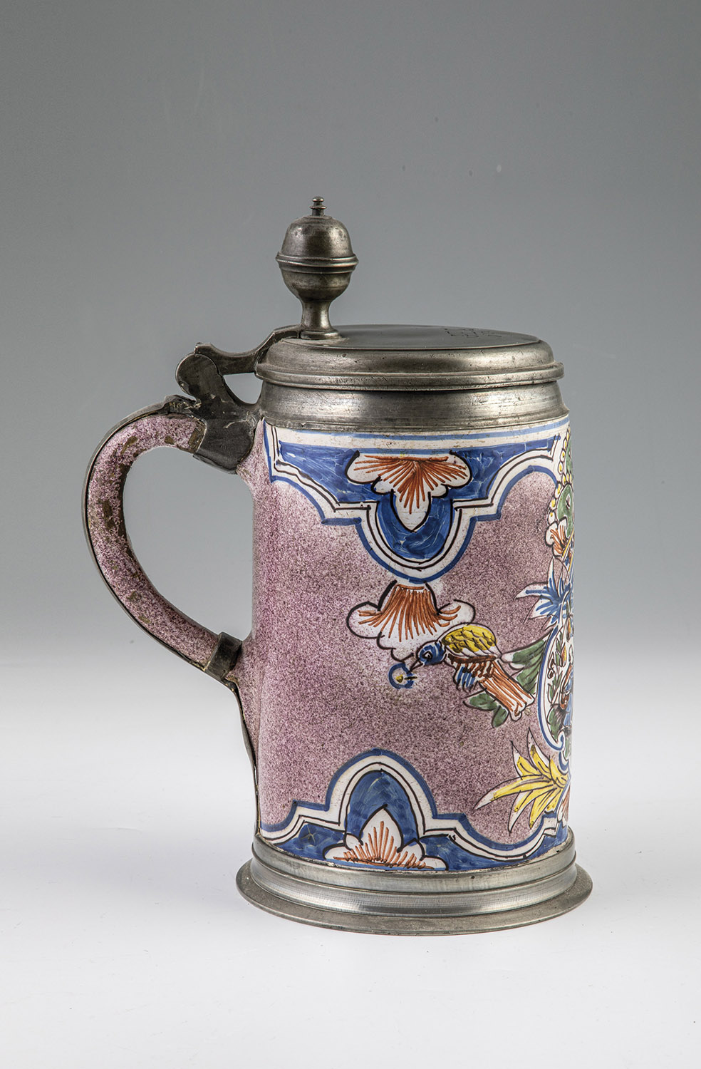 Roller pitcher with pewter mount - Image 3 of 4