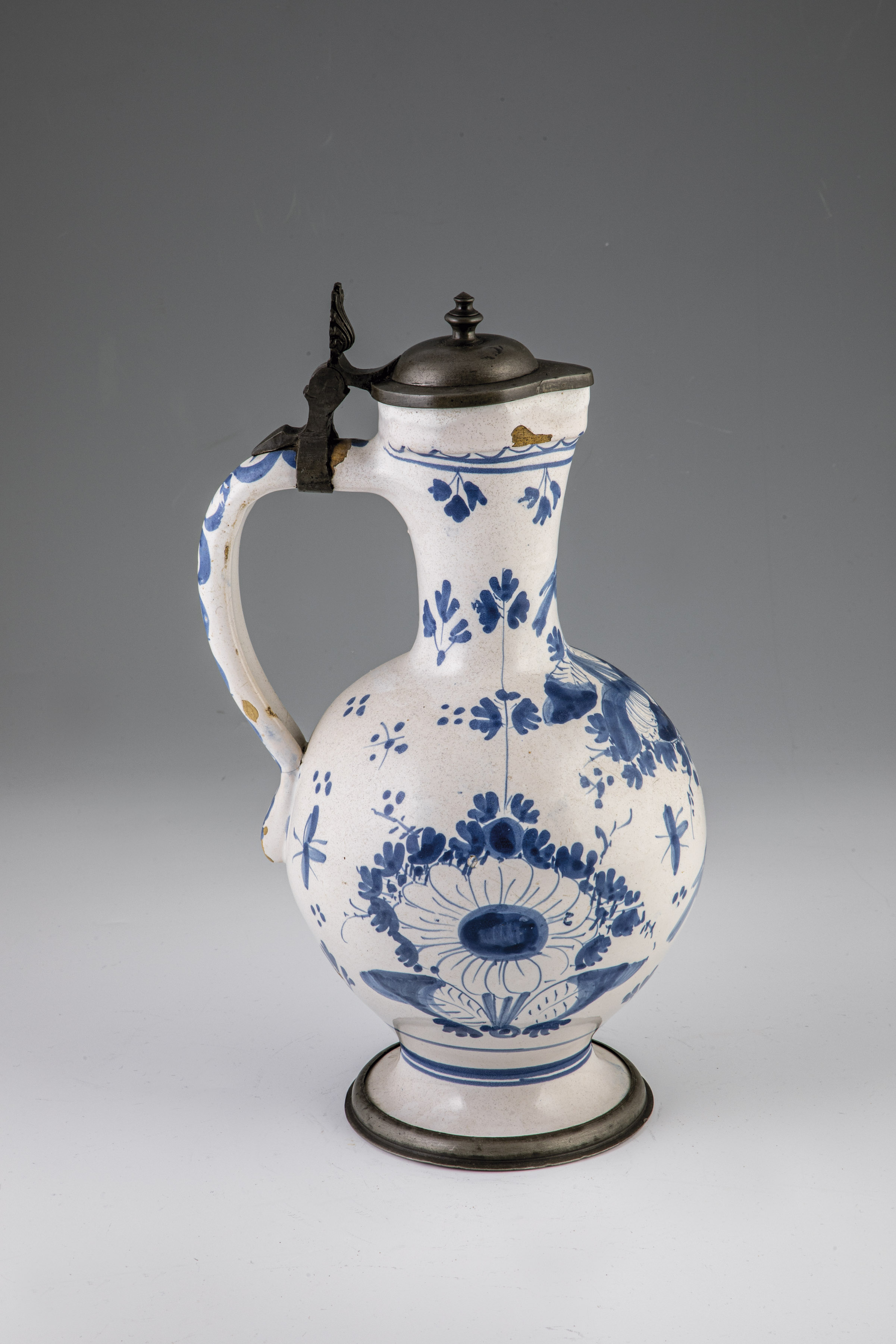 Narrow neck jug with pewter mount - Image 3 of 3