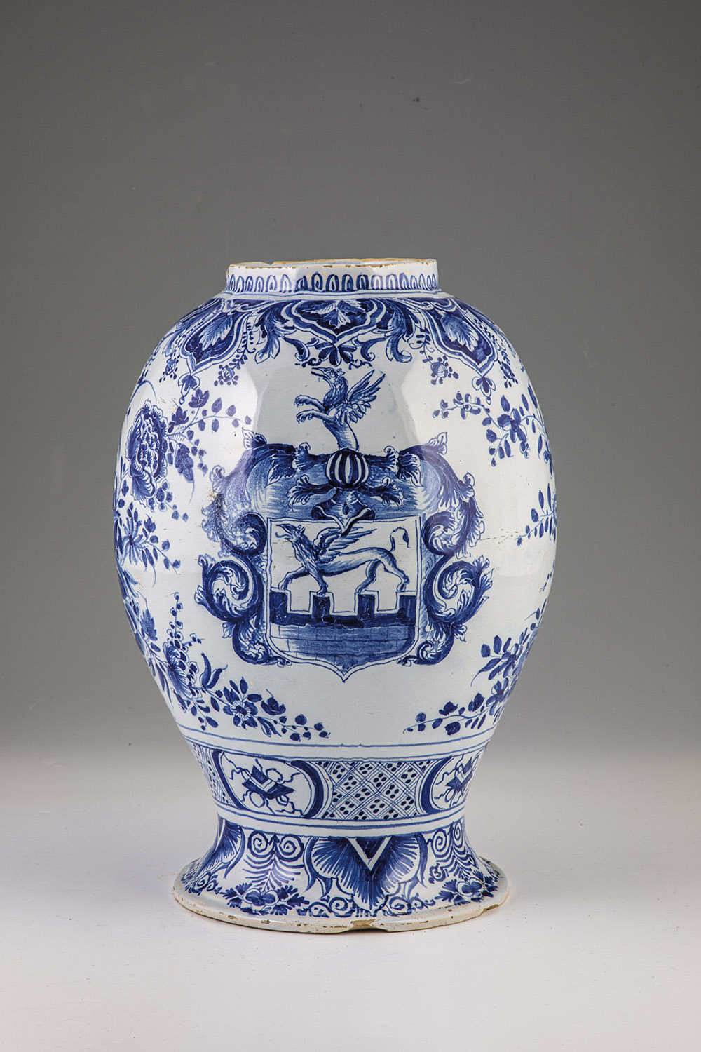 Large vase with peacock