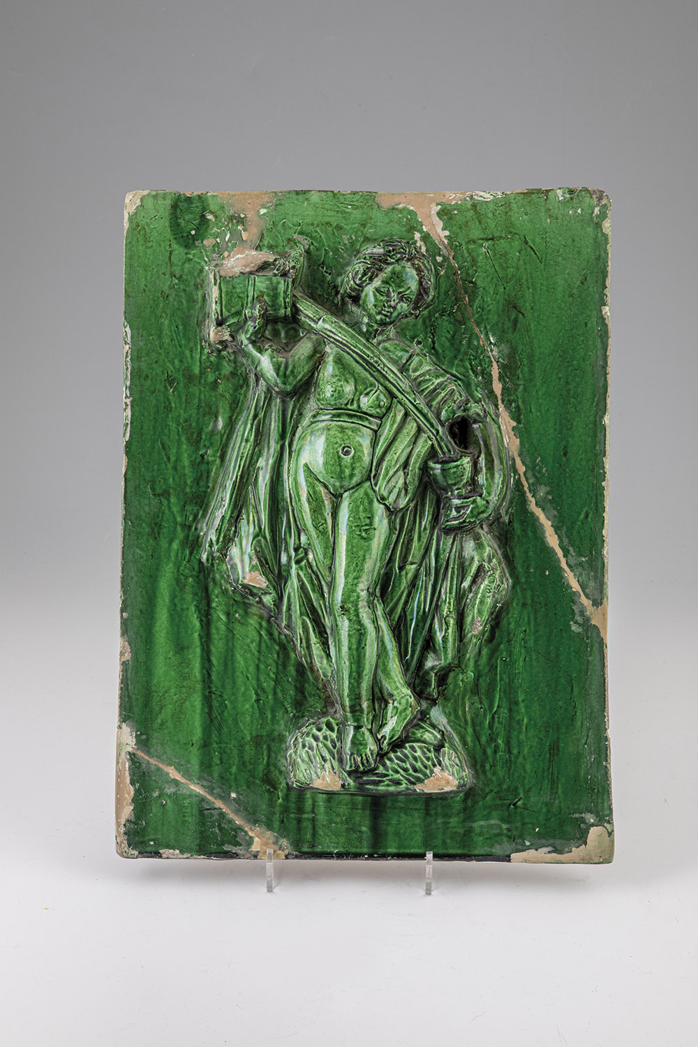 Stove tile with the allegory of temperantia