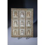 Sehr seltene Tafel mit Profilbildnissen der Kaiserin Katharina II von Russland und ihrer Nachkommen