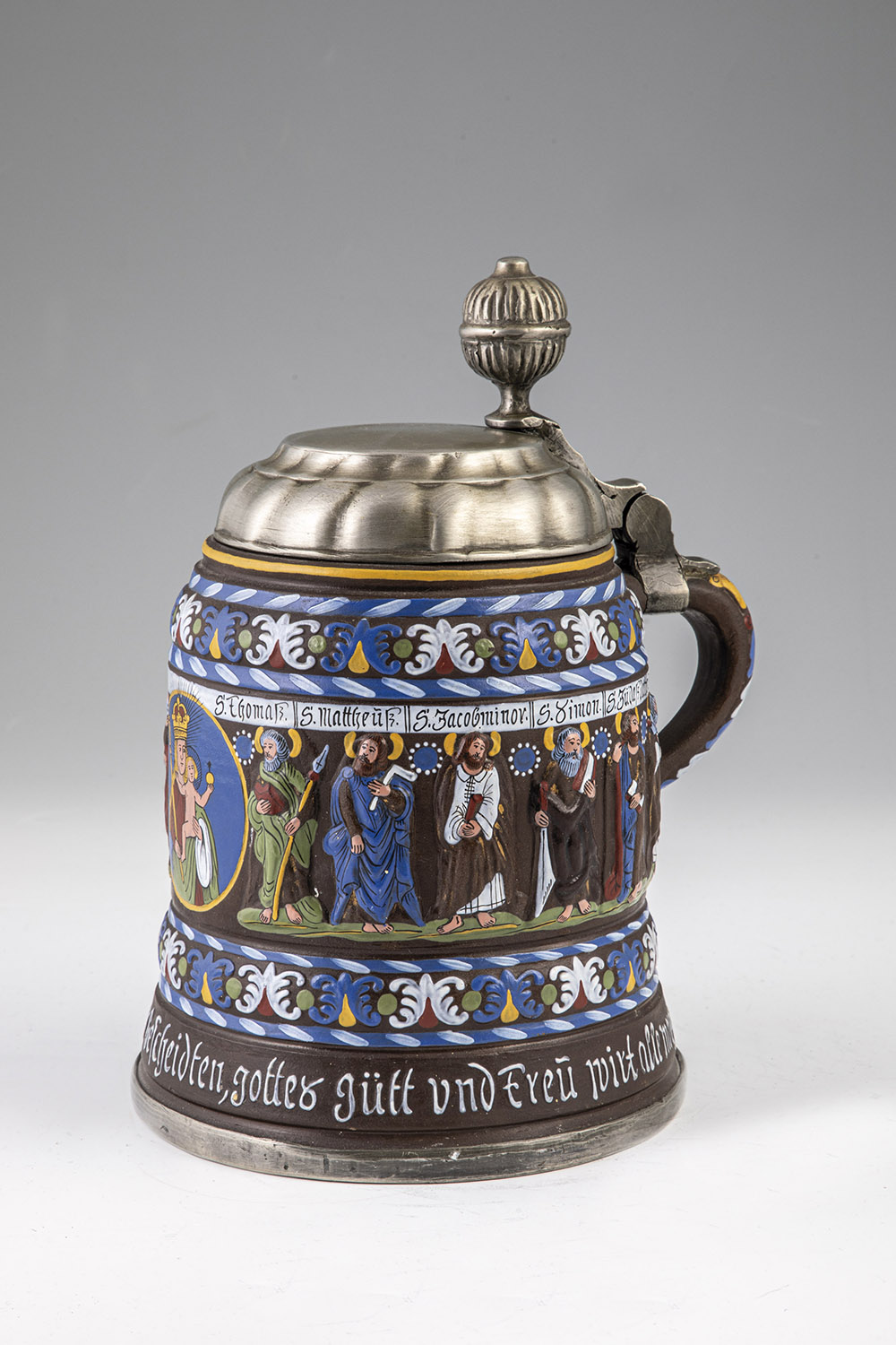 Apostle jug with pewter mount - Image 3 of 3