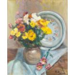 Andrée ALGRAIN (1905-1999) 'Still life' a painting, oil on canvas. (45 x 55 cm)