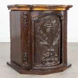 An antique tabernacle, with images of a crucifix. Middle of the 18th century. (H:44cm)