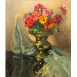 José STORIE (1899-1961) 'Flower Bouquet' a still life painting, oil on canvas. (60 x 70 cm)