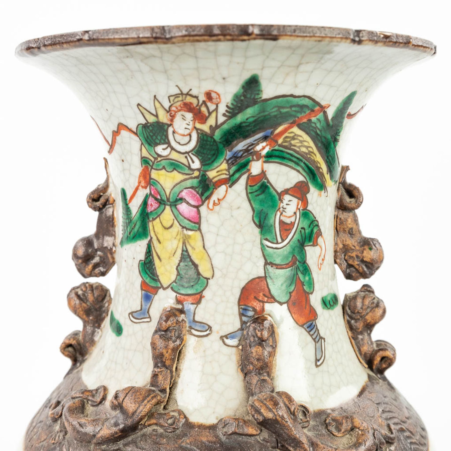 A Chinese and Japanese vase, Nanking and Imari. (H:44cm) - Image 4 of 14