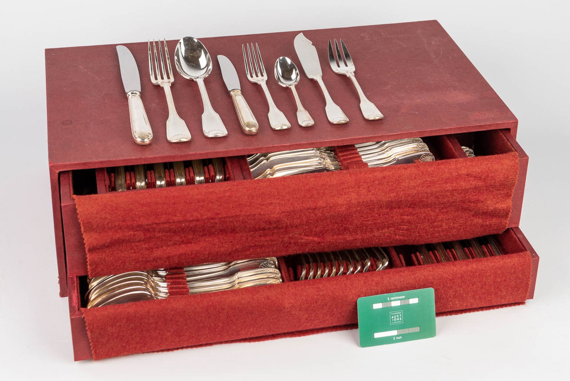 A silver-plated cutlery set consisting of 103 pieces and marked Vanstahl. (H:17cm) - Image 5 of 11