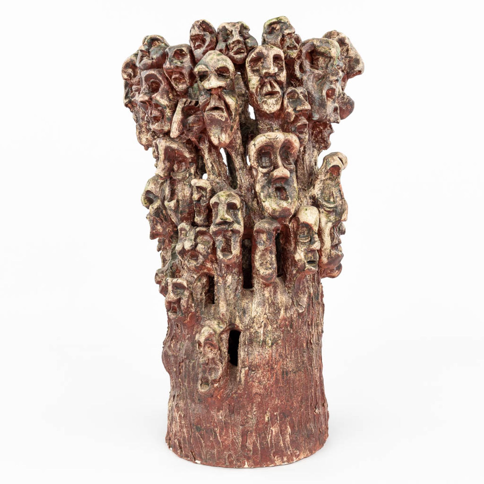 A vase made of glazed ceramics 'The Underworld'. (H:43cm)