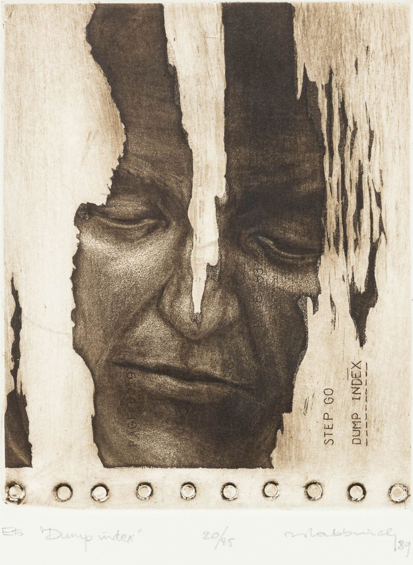 Rik SLABBINCK (1914-1991) 'Dump Index' a lithograph, numbered 20/25, 1989. (12,5 x 15 cm) - Image 6 of 8