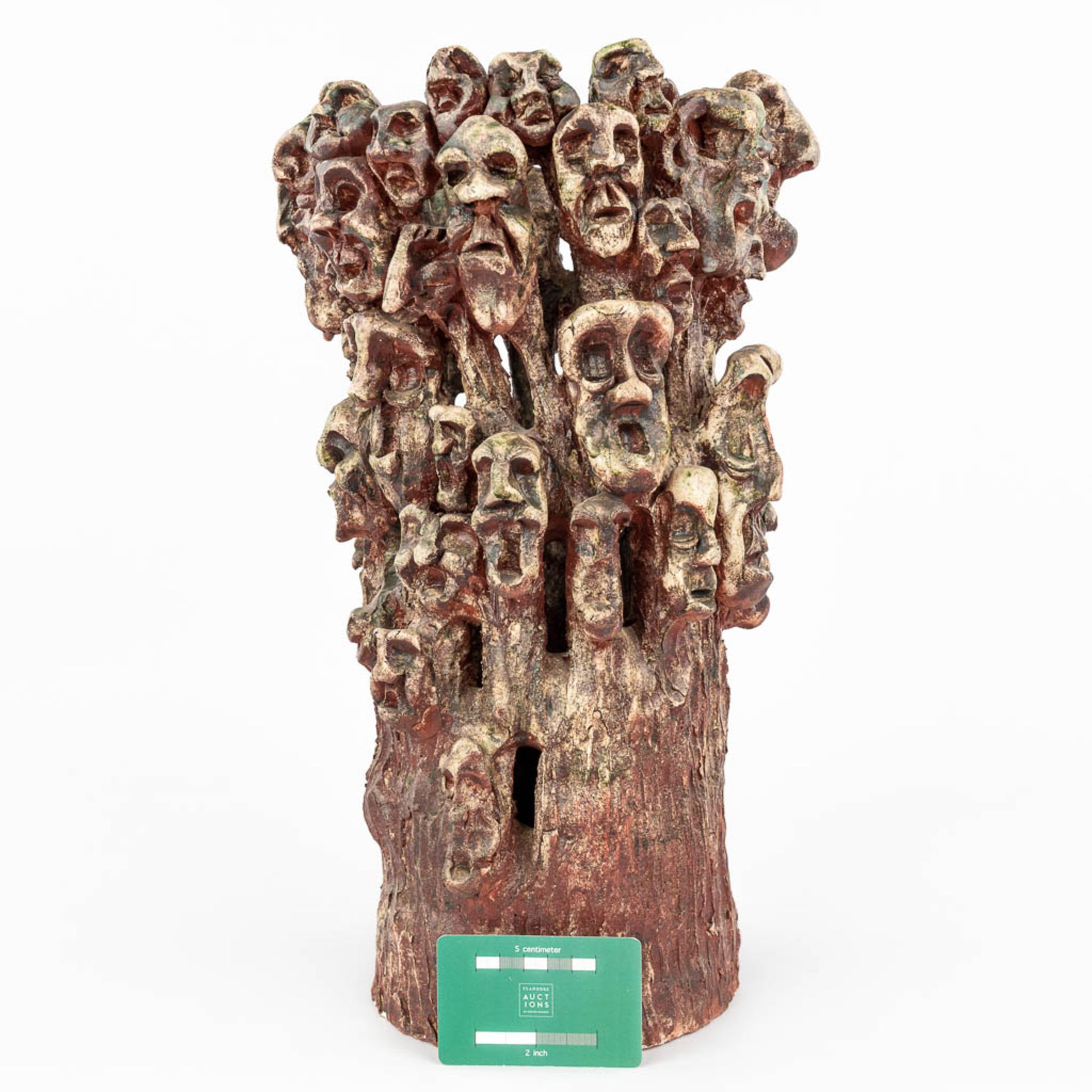 A vase made of glazed ceramics 'The Underworld'. (H:43cm) - Image 2 of 13