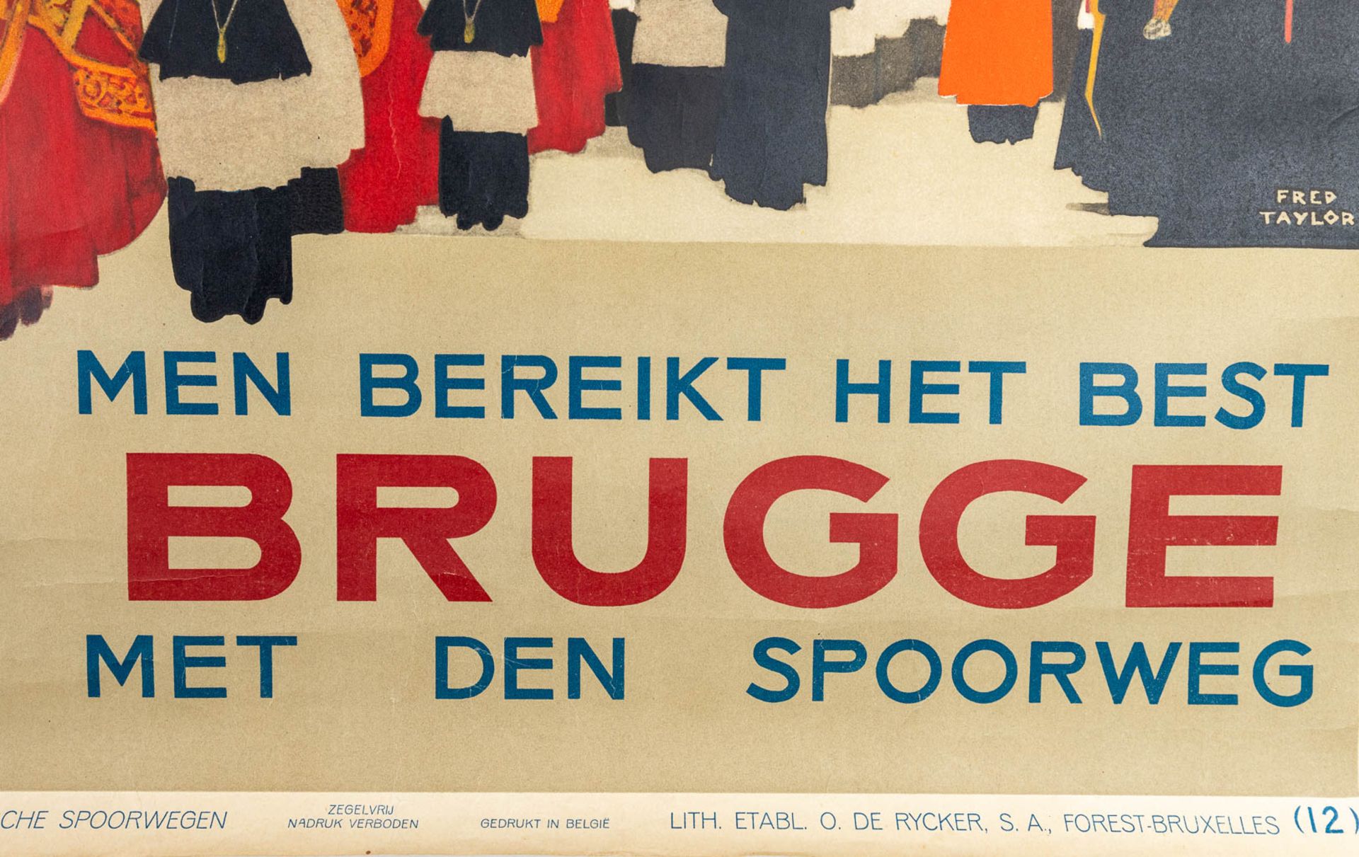 A collection of 3 vintage postersÊ'Brugge' - 'Brugge Heilig Bloed Spel' 'Men bereikt het best Brugge - Bild 11 aus 20