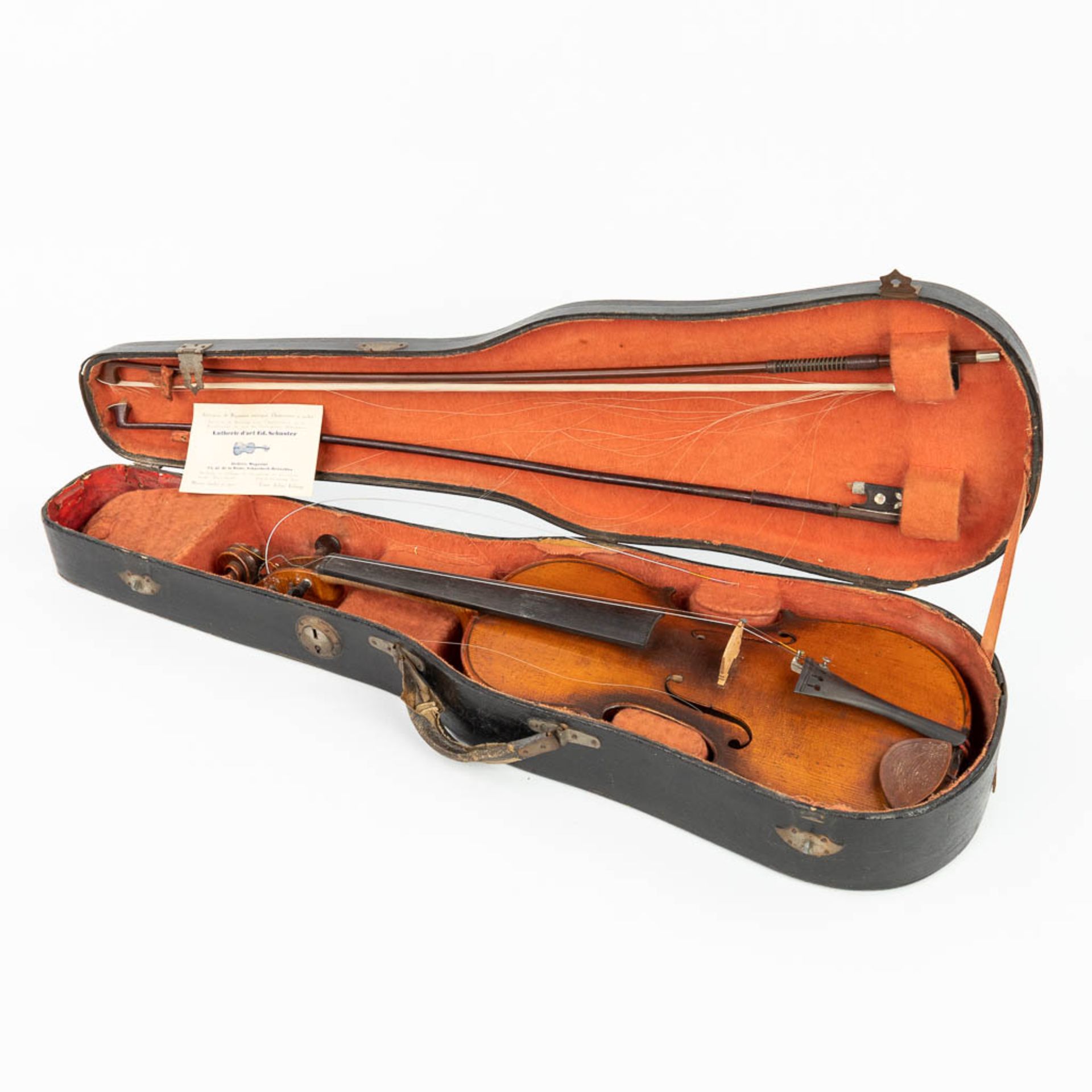 A collection of 3 musical instruments: 2 mandolines and a violin, after a model made by Stradivarius - Image 9 of 56