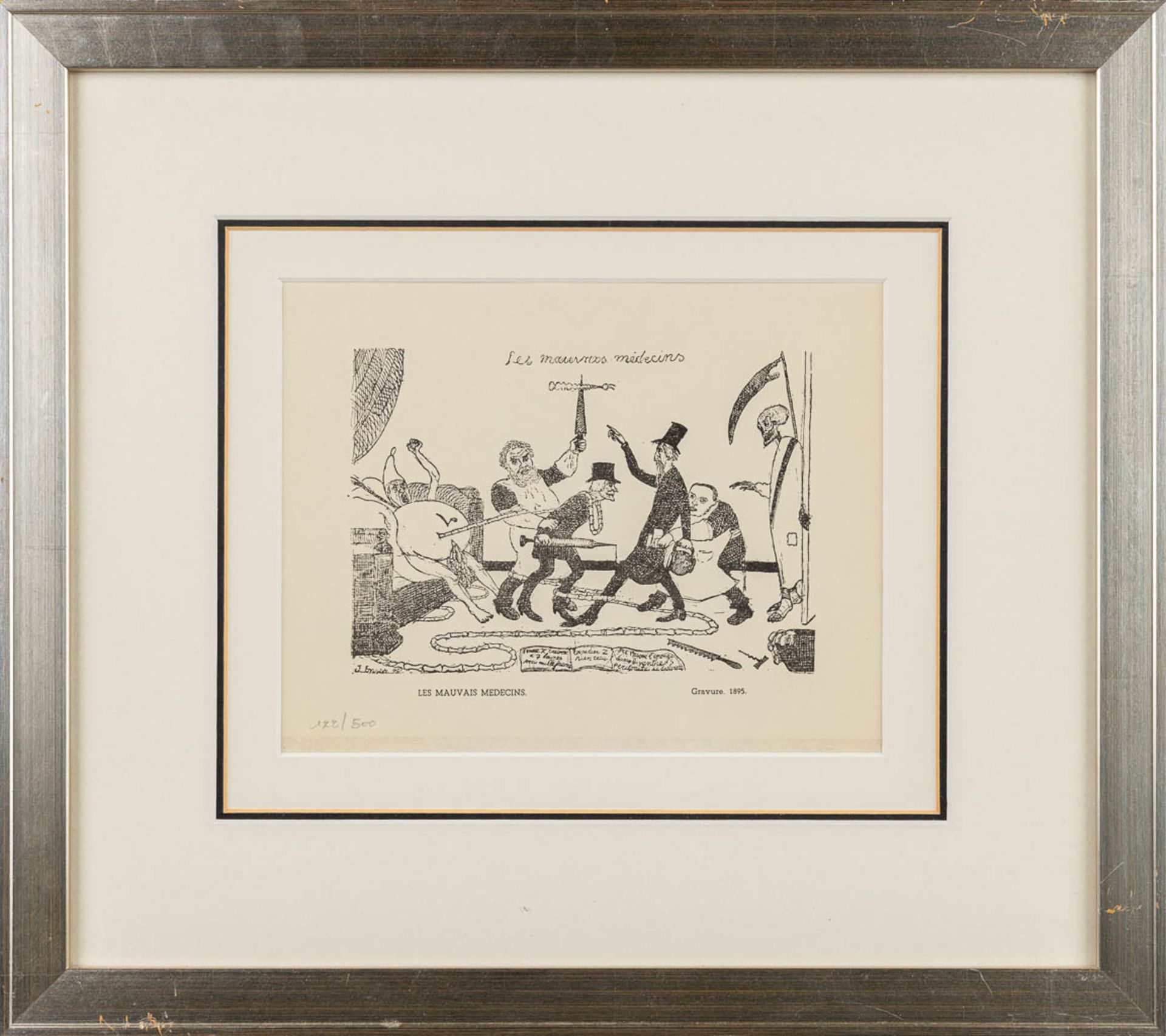 After James ENSOR (1860-1949) 'Les Mauvais Medicins' a lithograph, 122/500. (23 x 18 cm) - Image 6 of 8