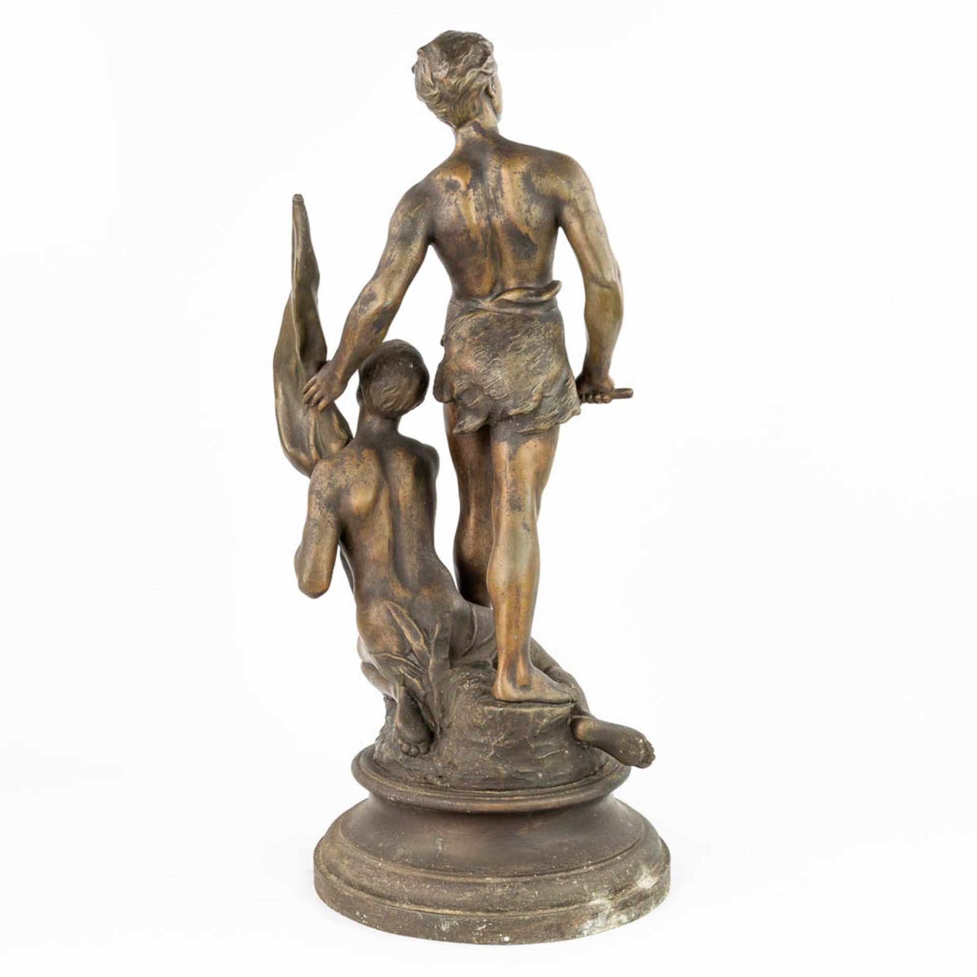 Charles PERRON (1880-1969) 'La DŽfense duÊdrapeau' a large statue made of spelter. (H:76cm) - Image 11 of 11