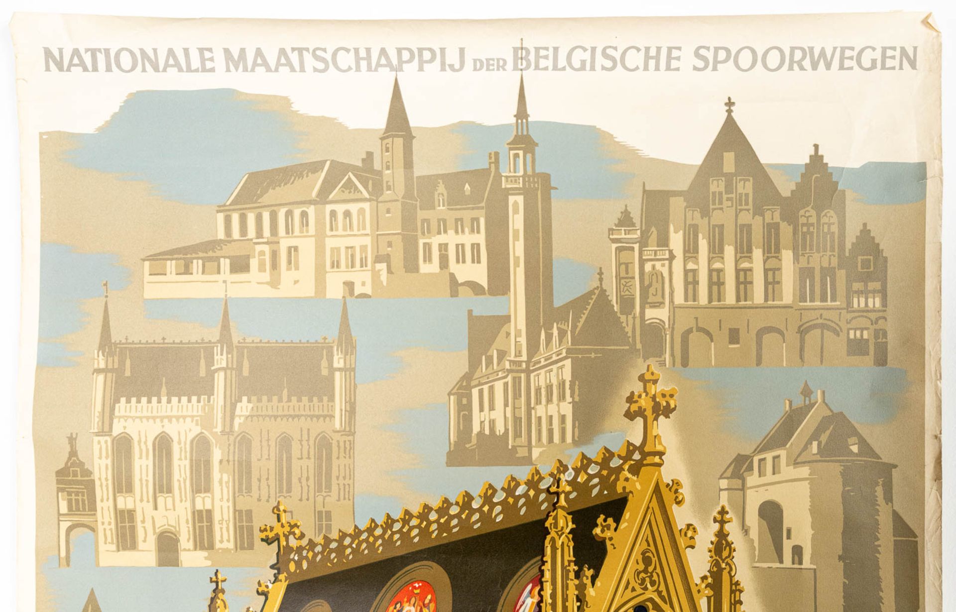 A collection of 3 vintage postersÊ'Brugge' - 'Brugge Heilig Bloed Spel' 'Men bereikt het best Brugge - Bild 10 aus 20