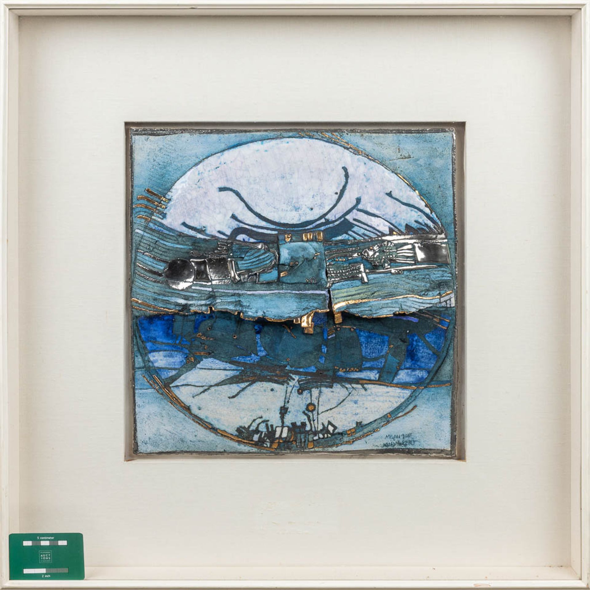 Monique MUYLAERT (1946) A glazed ceramic plaque mounted in a frame. (H:39cm) - Image 5 of 8