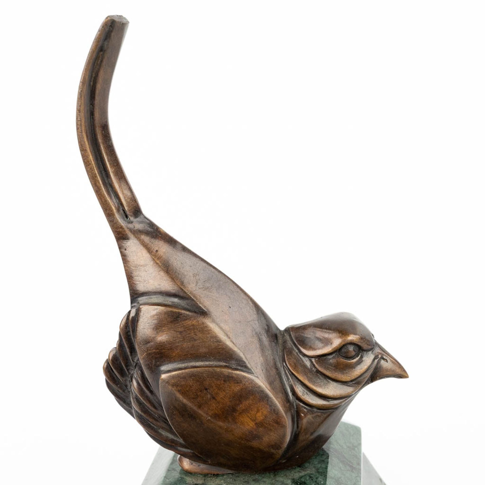 A 'Vide Poche' made of marble with a bird made of bronze in art deco style. - Bild 2 aus 10