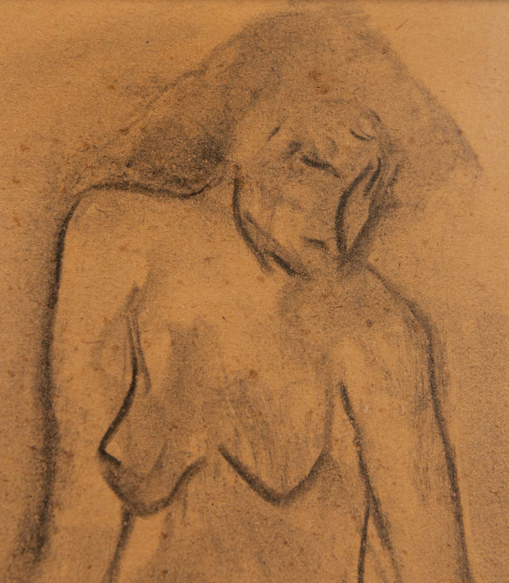 Constant PERMEKE (1886-1952) 'sitting naked' a drawing, pencil on paper. (17 x 25 cm) - Image 10 of 10