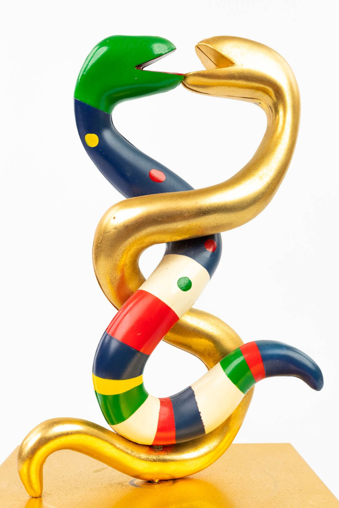 Niki DE SAINT-PHALLE (1930-2002) 2 snakes on a perfume display bottle (c.1980). (H:36cm) - Image 9 of 10