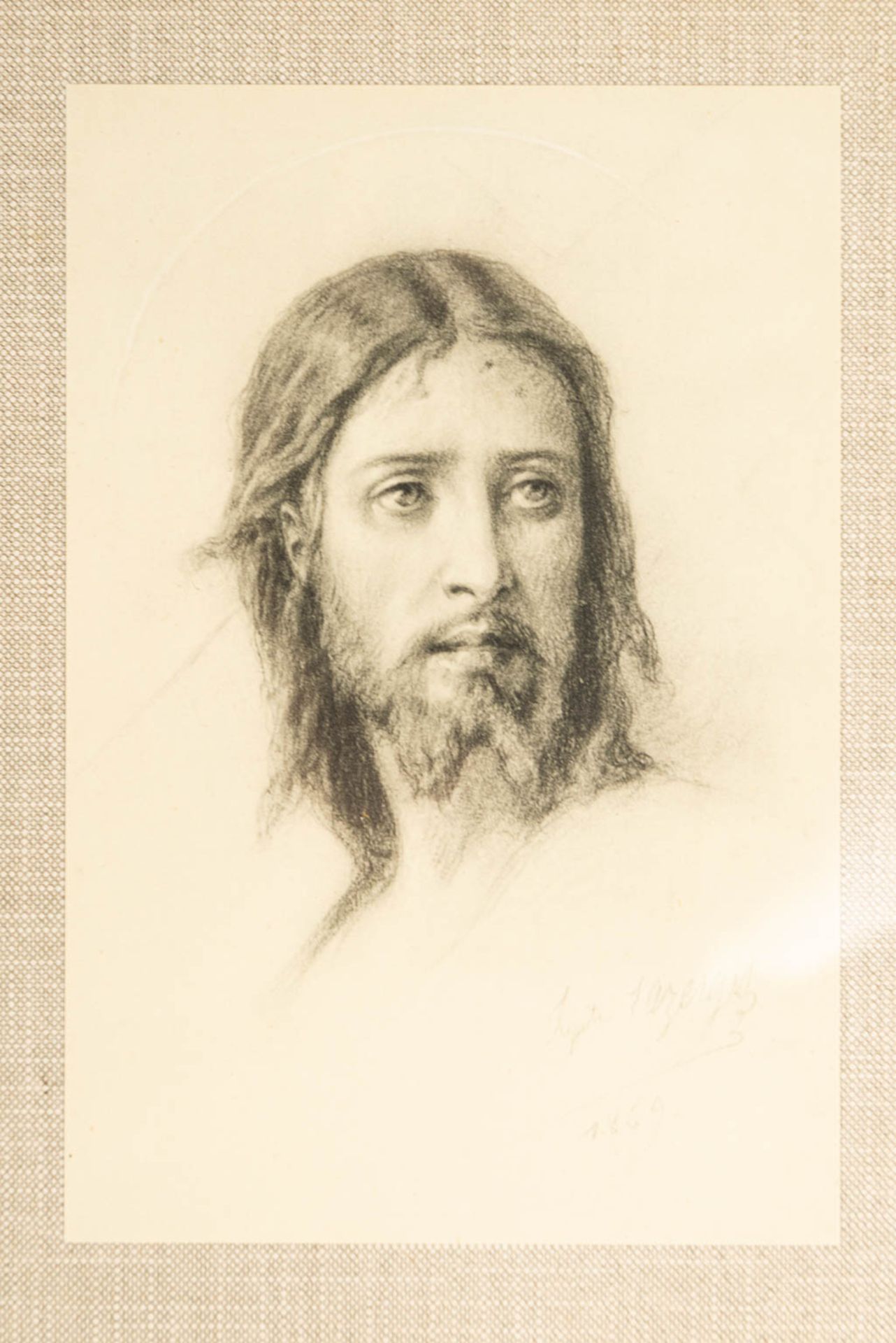 Hippolyte LAZERGES (1817-1887) a 14 piece station of the cross, 'The Face of Christ, 1869'. (H:21cm) - Image 3 of 20