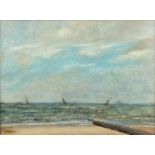 Louis ARTAN (1837-1890) 'Marine' a painting, oil on panel. (31 x 23,5 cm)