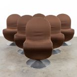 Verner PANTON (1926-1998) a collection of 6 '123 system' chairs. (H:87cm)