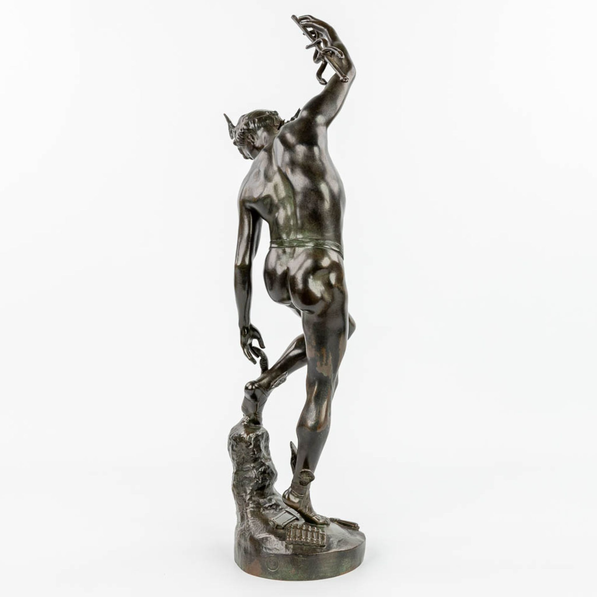 Raymond SUDRE (1870-1962) 'Depart de Mercure' a bronze statue of Mercury / Hermes. (H:66cm) - Image 10 of 13