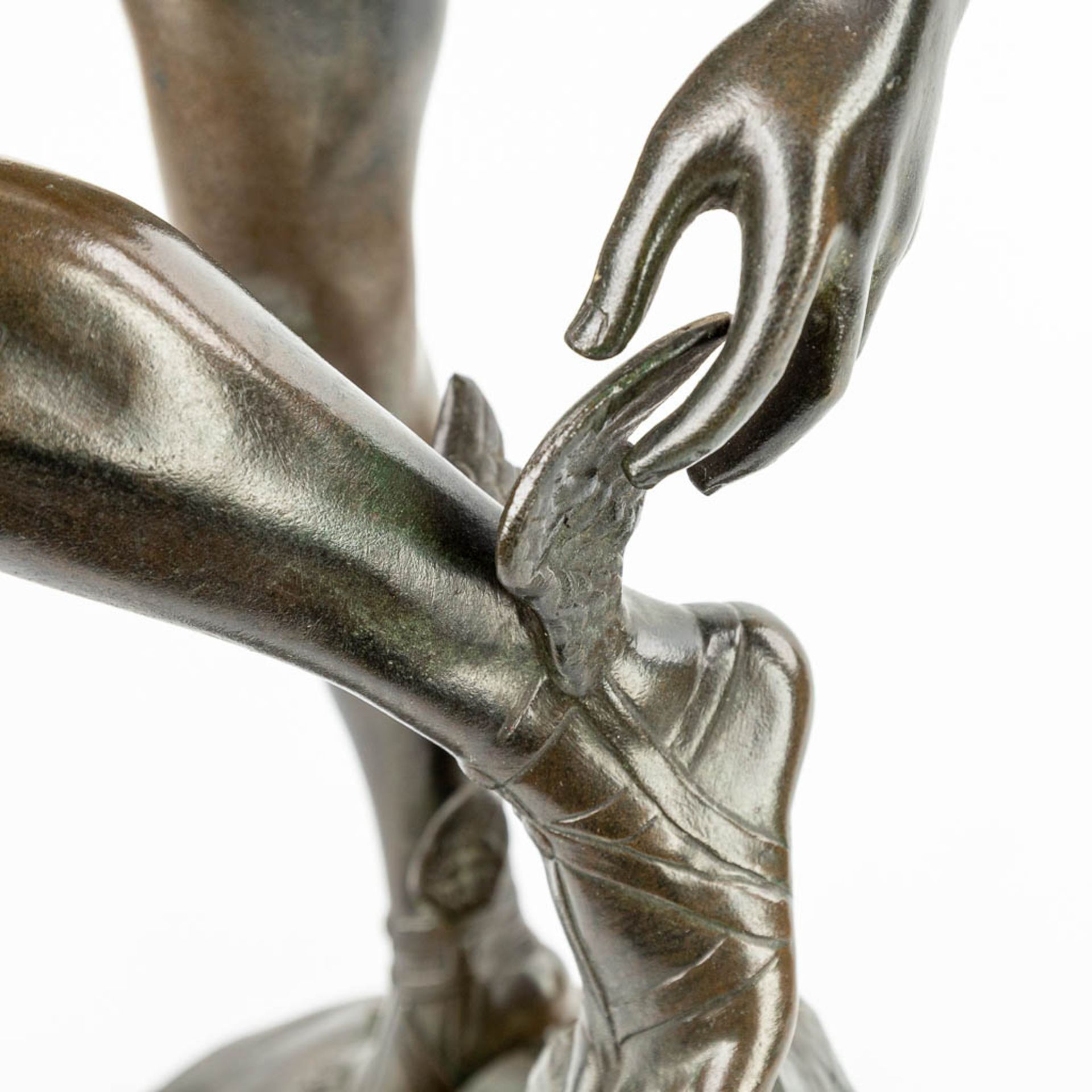 Raymond SUDRE (1870-1962) 'Depart de Mercure' a bronze statue of Mercury / Hermes. (H:66cm) - Image 12 of 13