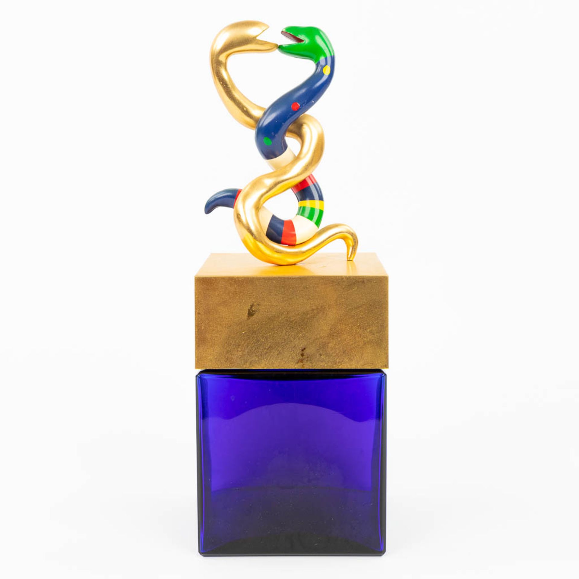 Niki DE SAINT-PHALLE (1930-2002) 2 snakes on a perfume display bottle (c.1980). (H:36cm) - Image 3 of 10