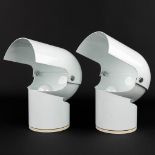 Gae AULENTI (1927-2012) 'Pileino' a pair of table lamps made of lacquered metal for Artemide. (H:29c