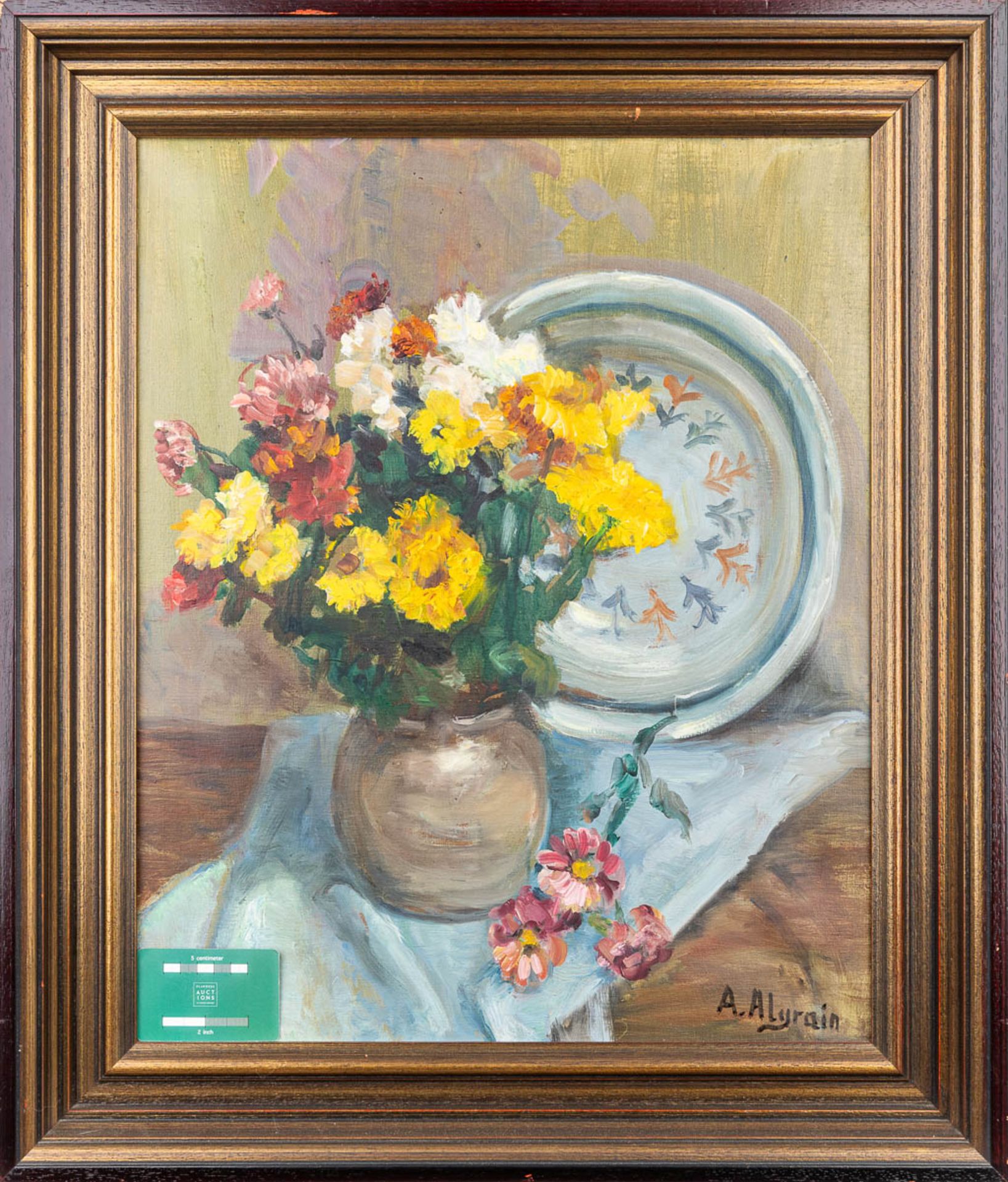 Andrée ALGRAIN (1905-1999) 'Still life' a painting, oil on canvas. (45 x 55 cm) - Image 6 of 8