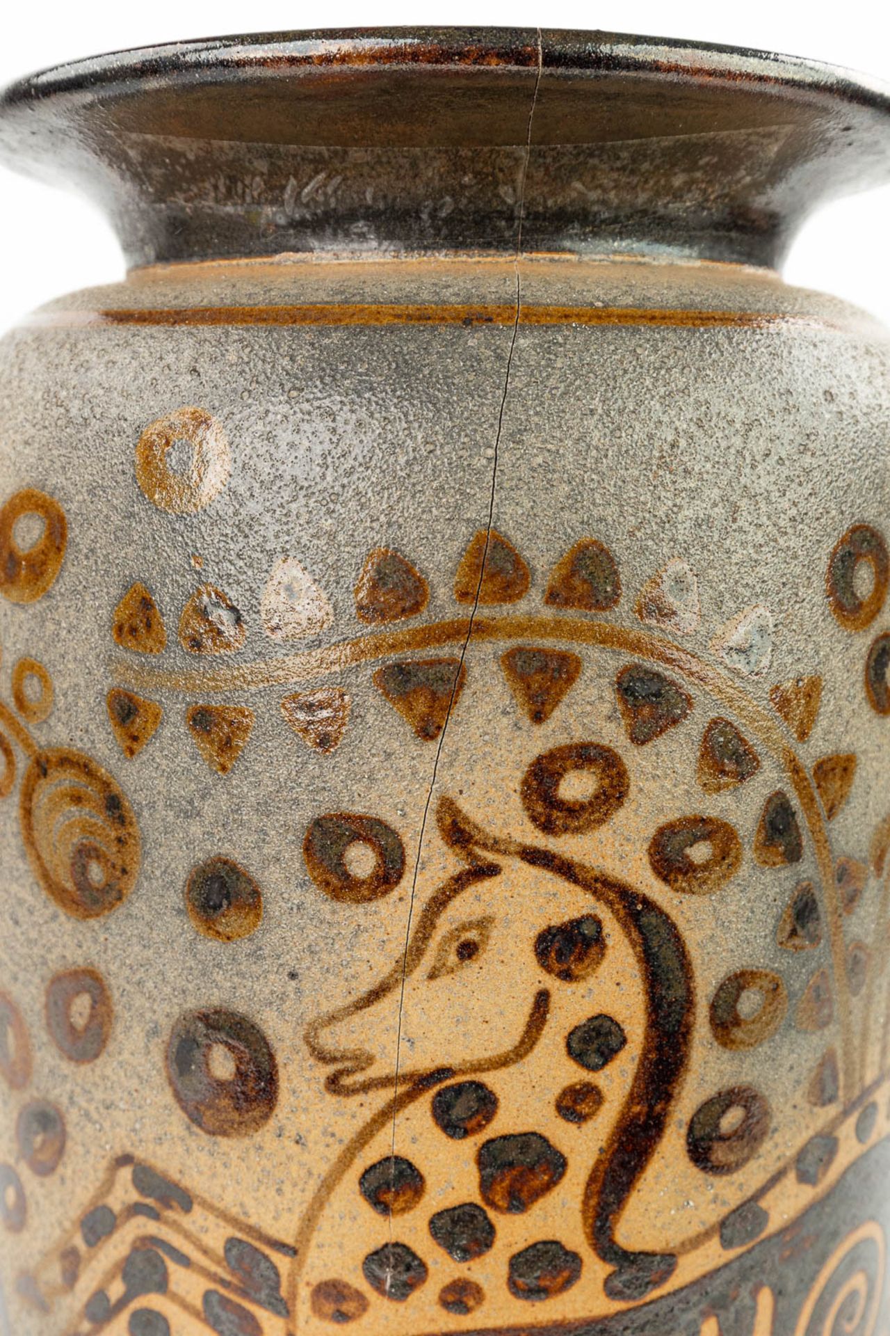 PRIMAVERA (XX) a vase made of grs stoneware and decorated enamel glaze with horses. (H:43cm) - Image 13 of 13