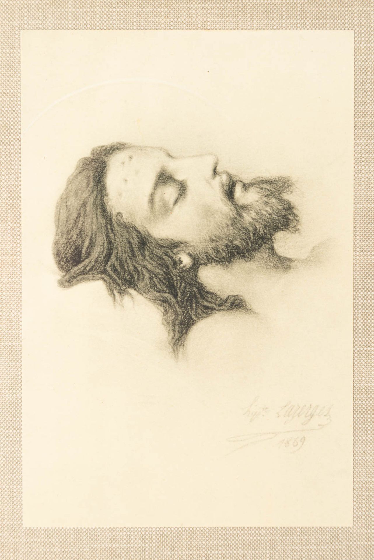 Hippolyte LAZERGES (1817-1887) a 14 piece station of the cross, 'The Face of Christ, 1869'. (H:21cm) - Image 14 of 20