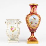 A collection of 2 vases made by Herend in Hungary and Limoges in France. (H:44cm)