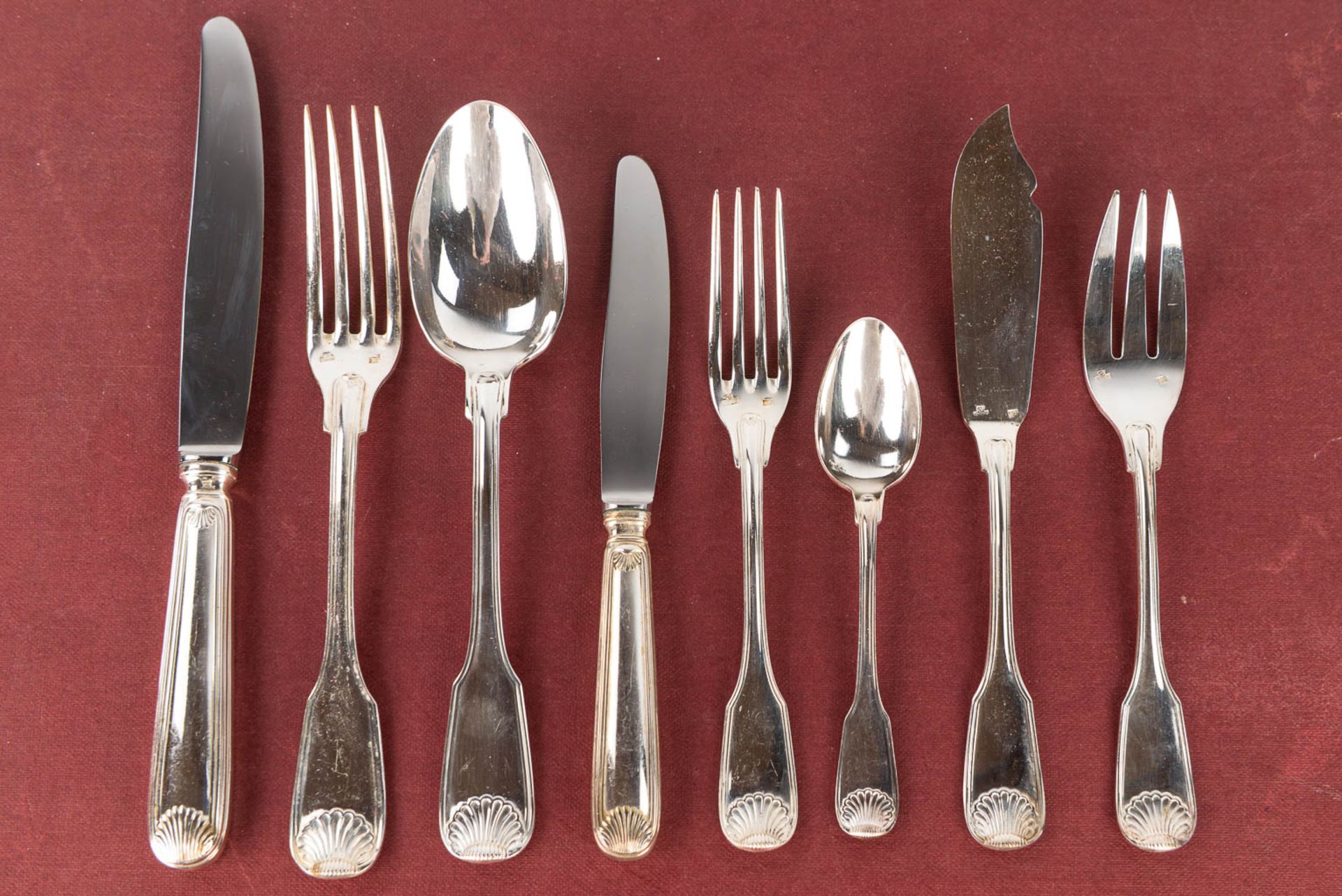 A silver-plated cutlery set consisting of 103 pieces and marked Vanstahl. (H:17cm) - Image 7 of 11