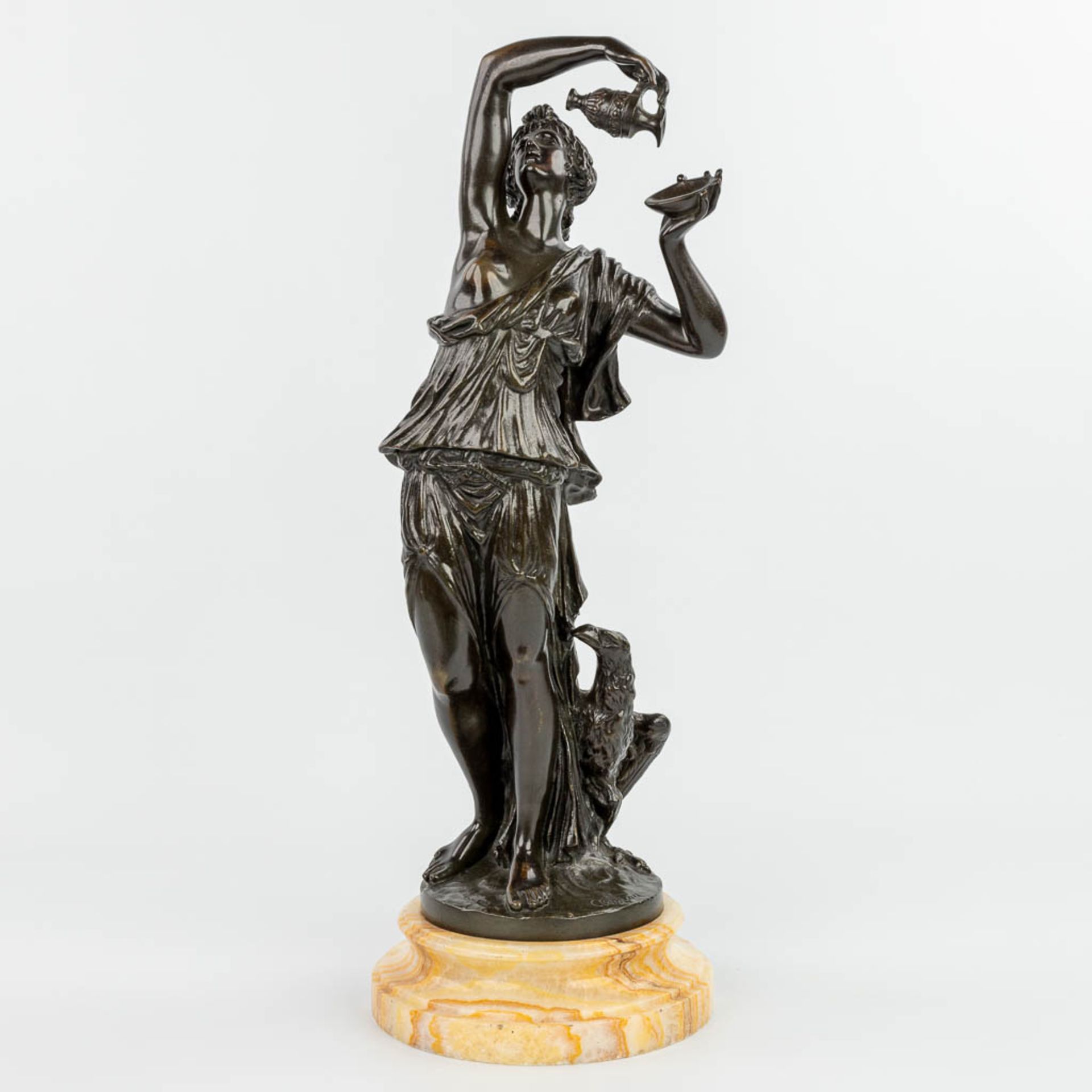 CLODION (1738-1814) 'Bacchante', a bronze statue. Posthumously cast. (H:52cm)