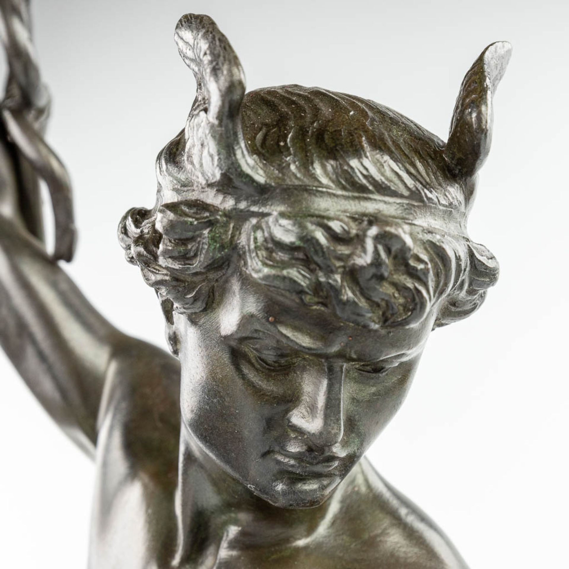 Raymond SUDRE (1870-1962) 'Depart de Mercure' a bronze statue of Mercury / Hermes. (H:66cm) - Image 11 of 13