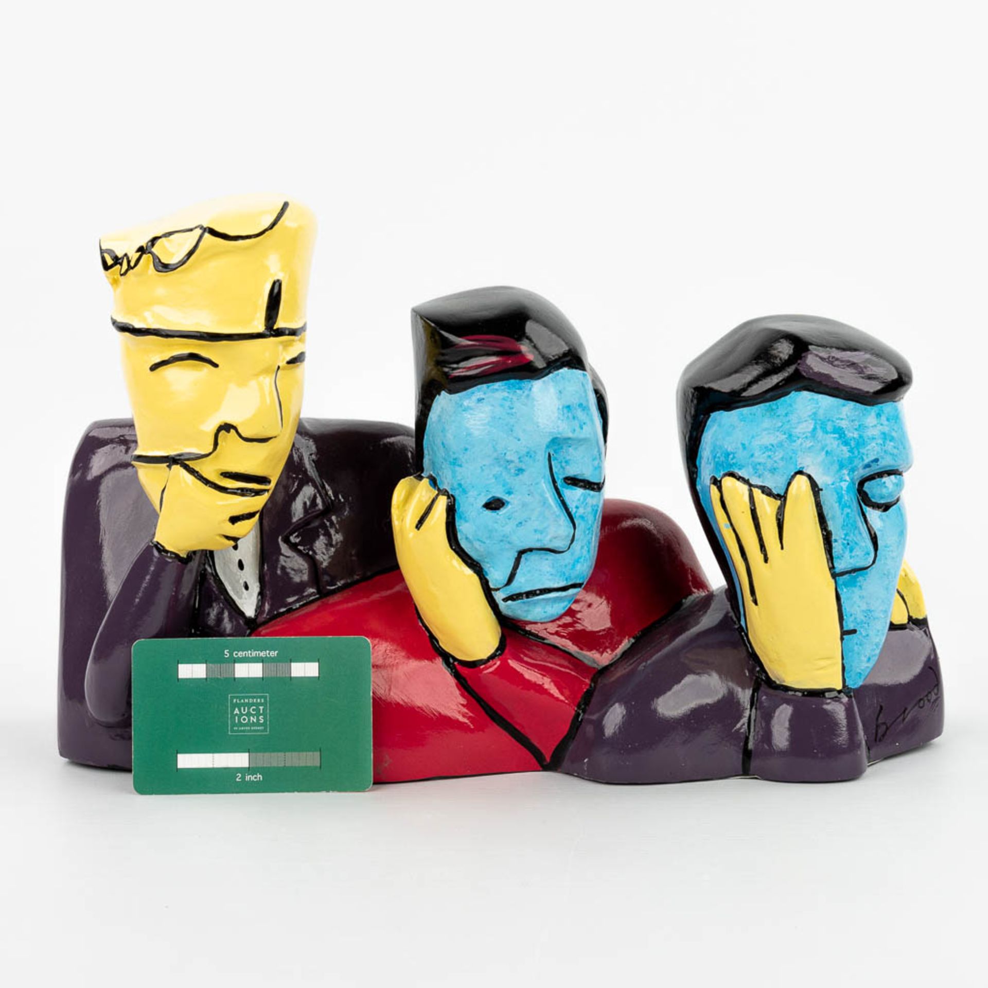 Herman BROOD (1946-2001) &quot;Hear, See & Speak no Evil&quot;. (H:16cm) - Image 2 of 11