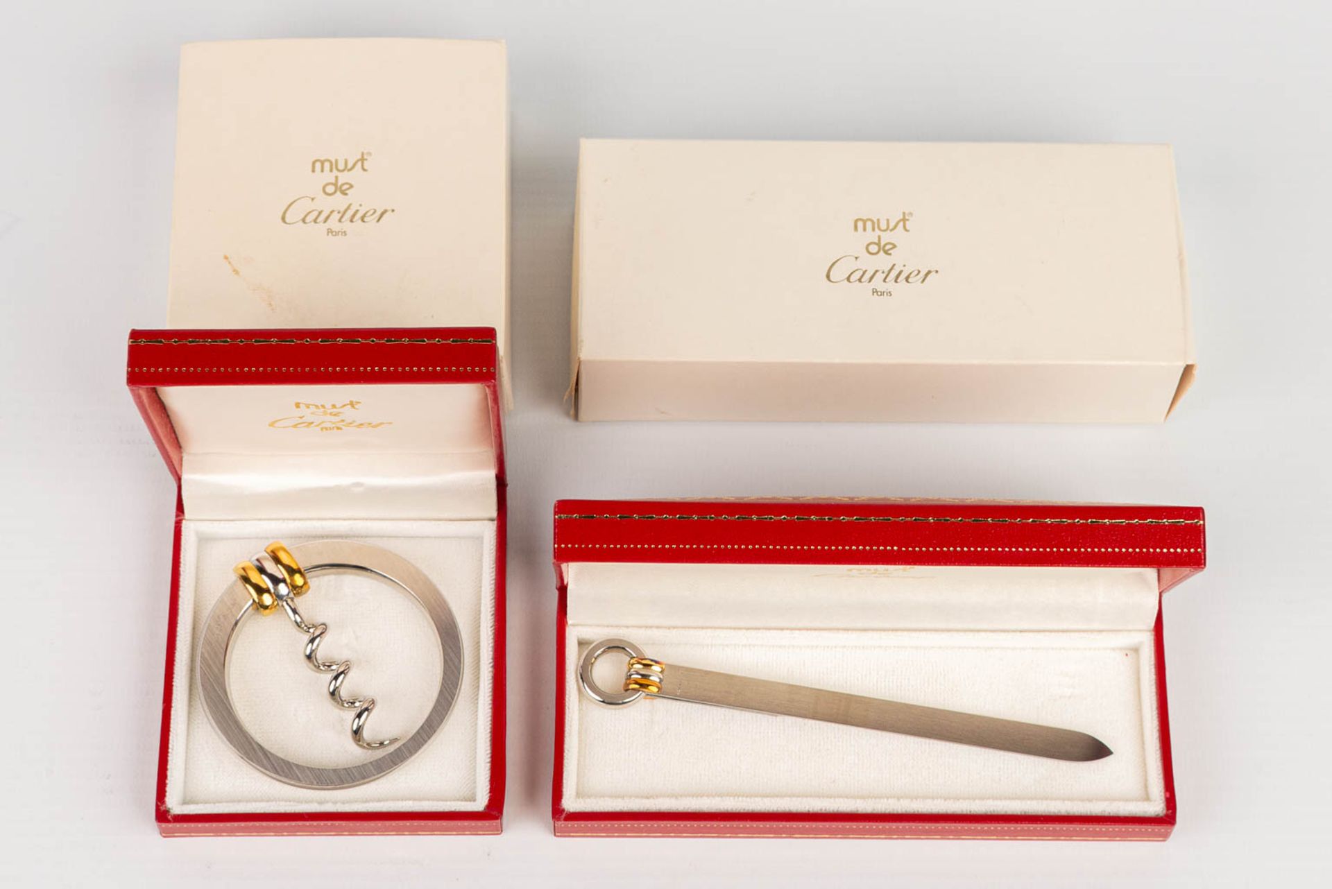 A set of 'Must De Cartier' accessories. A corkscrew and bookmark, from the 'Collection Personal Line - Image 4 of 7