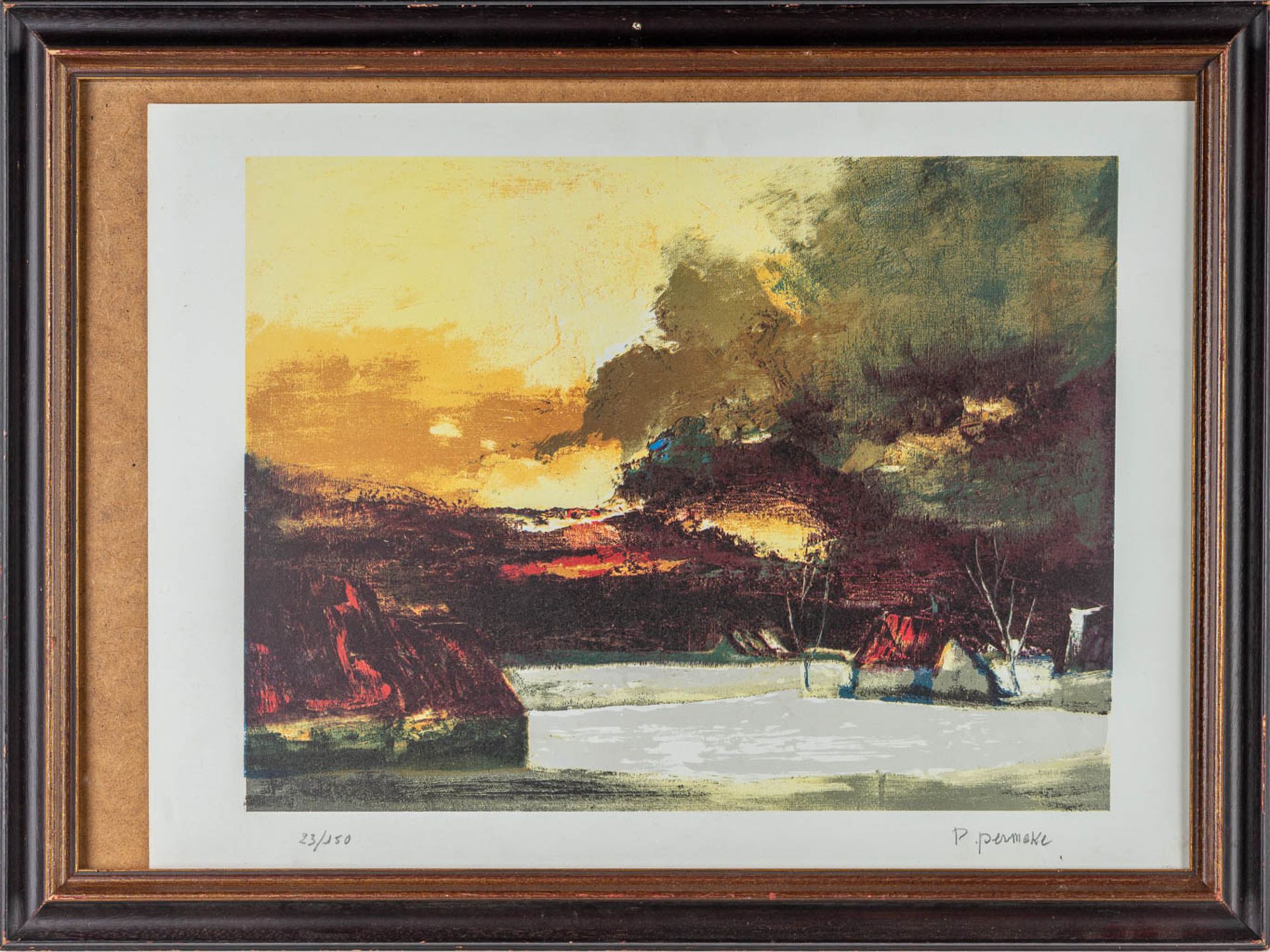 Paul PERMEKE (1918-1990) 'Landschap' a lithograph, 23/150. (52 x 42 cm) - Image 5 of 6