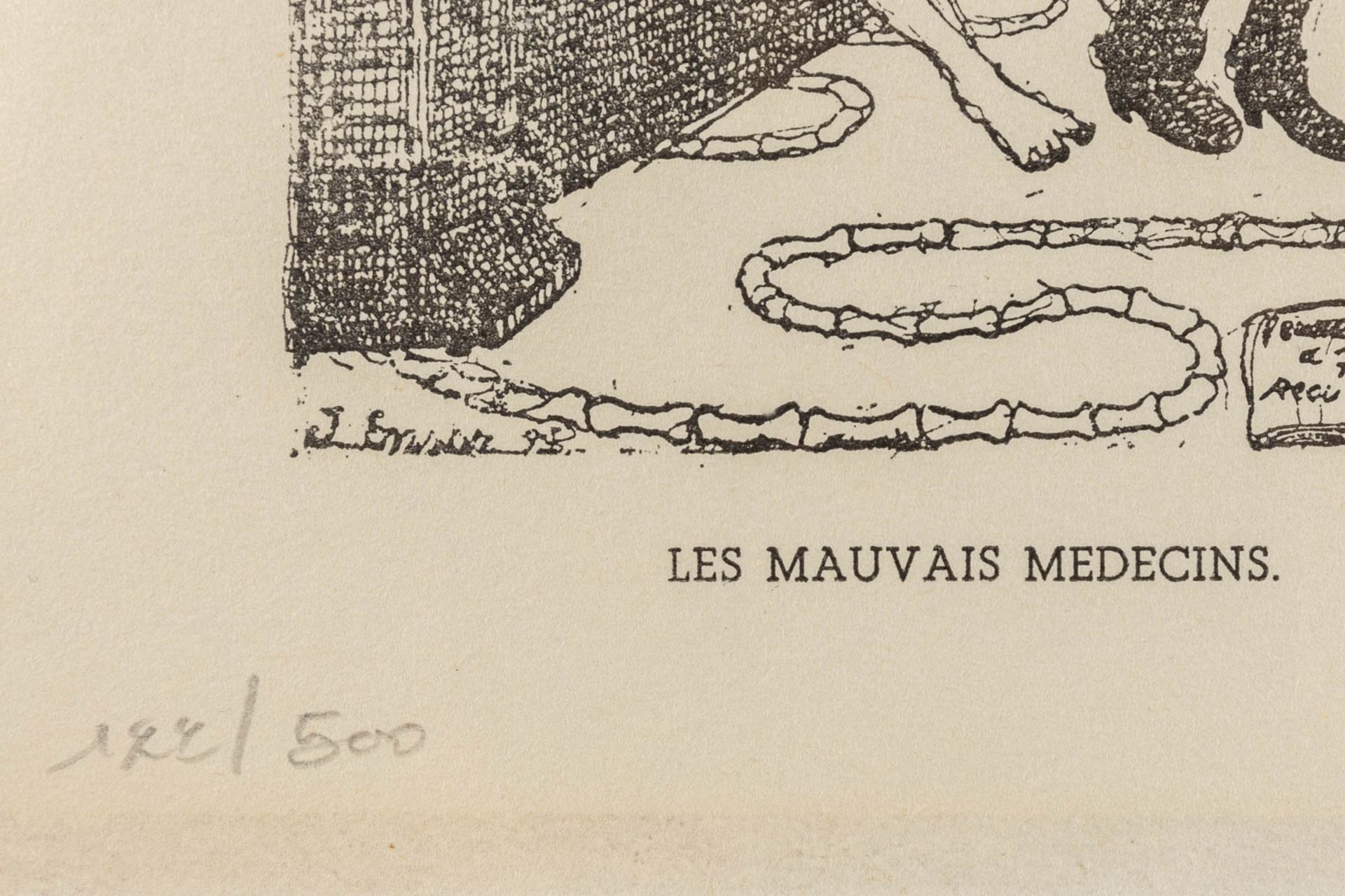 After James ENSOR (1860-1949) 'Les Mauvais Medicins' a lithograph, 122/500. (23 x 18 cm) - Image 5 of 8