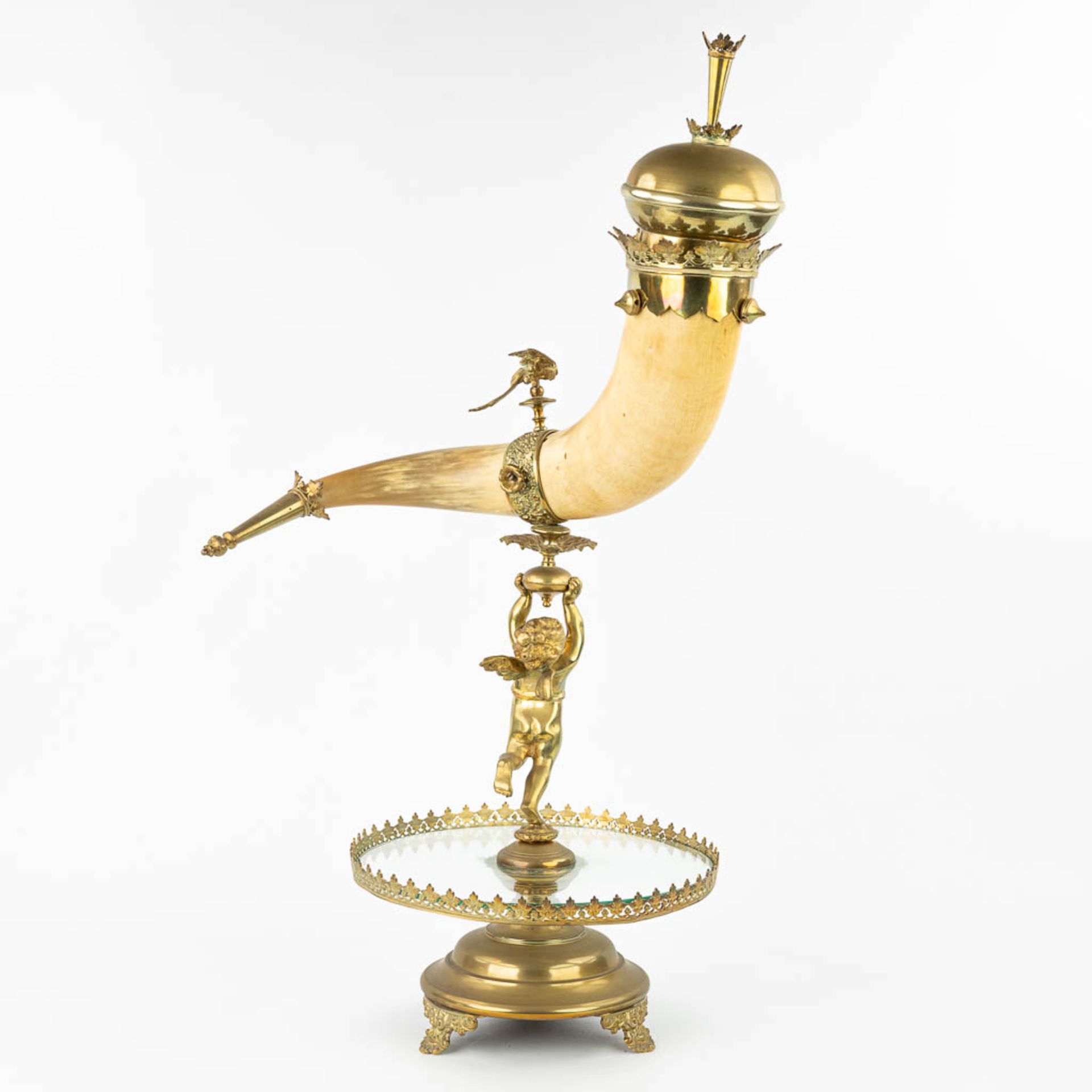 An antique Cornucopia 'The Horn of Plenty' finished with brass. The first half of the 20th century.  - Bild 18 aus 18