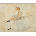 Hélène DE REUSE (1892-1979) 'Ballerina' a painting, oil on panel. (34 x 27 cm)