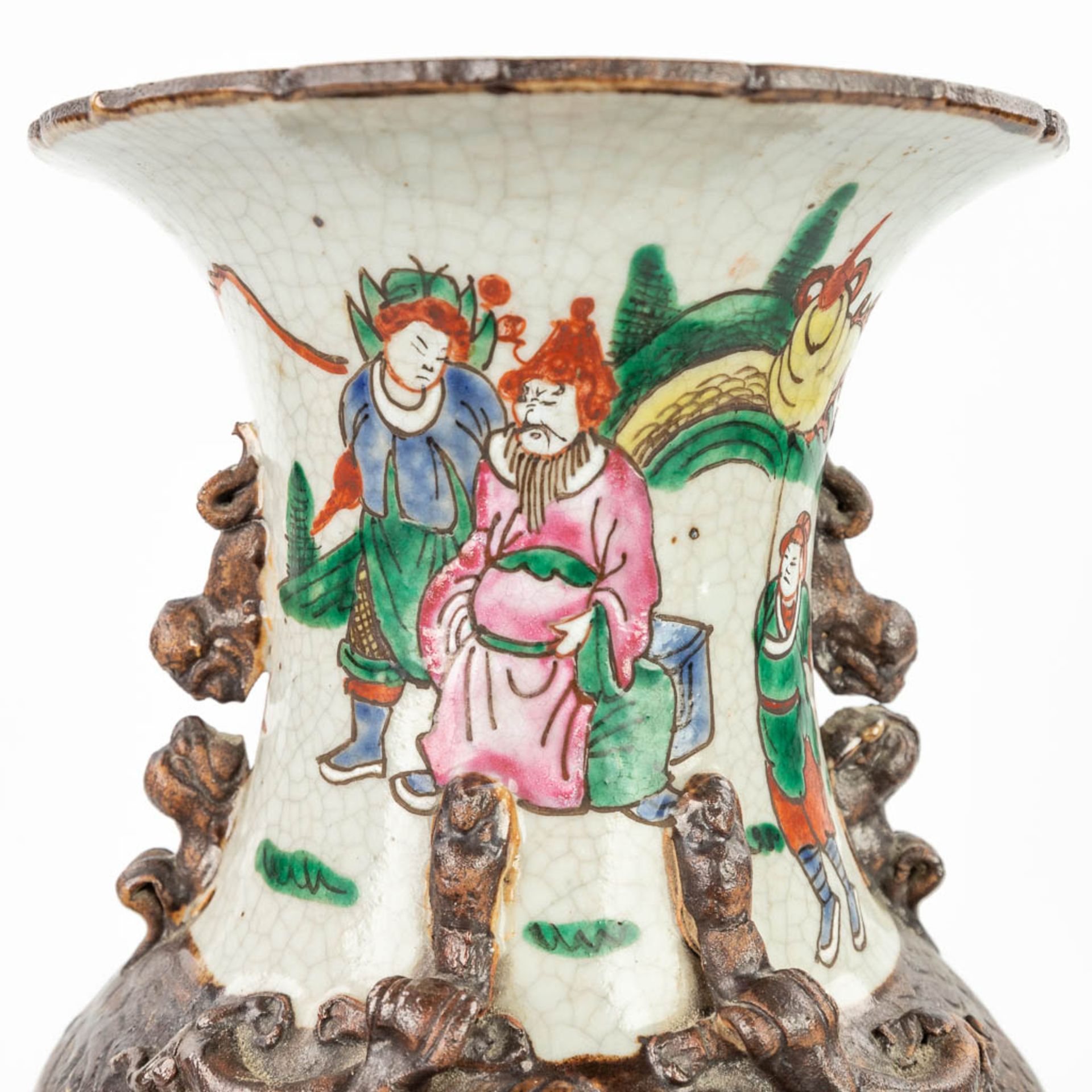 A Chinese and Japanese vase, Nanking and Imari. (H:44cm) - Image 3 of 14