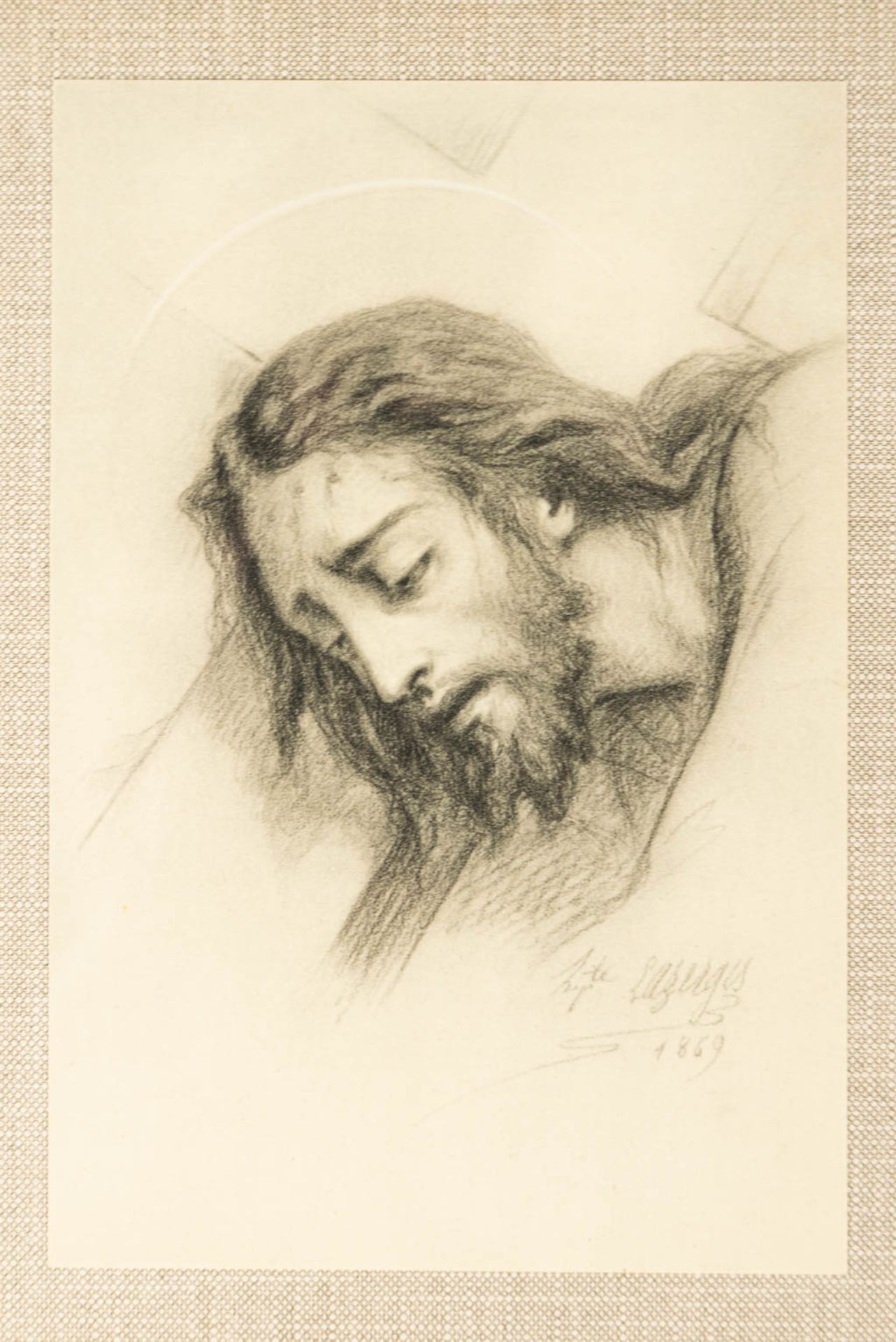 Hippolyte LAZERGES (1817-1887) a 14 piece station of the cross, 'The Face of Christ, 1869'. (H:21cm) - Image 8 of 20