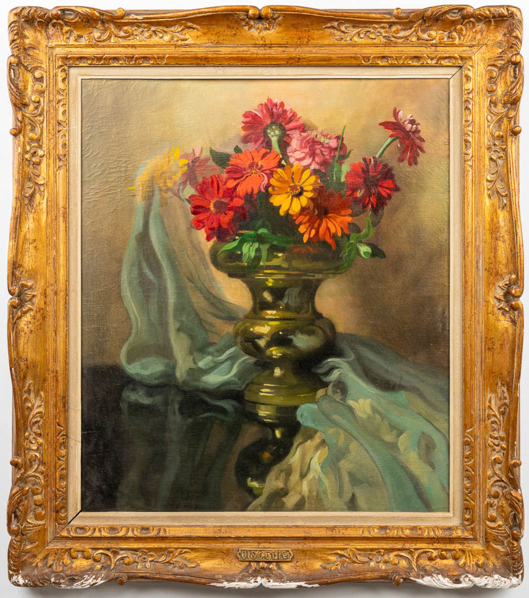 José STORIE (1899-1961) 'Flower Bouquet' a still life painting, oil on canvas. (60 x 70 cm) - Bild 5 aus 6