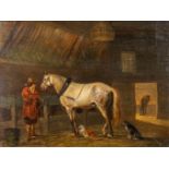 Wouterus I VERSCHUUR (1812-1874) a painting 'Horse in the stables', oil on panel. 19th century. (25